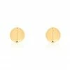 Linda Tahija Ridge Gold St Silver Stud Earring