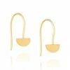Linda Tahija Accessories Yolly Semi Circle 14k Gold Plate Hook Earrings