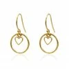 Linda Tahija Heart Halo 14k Gold Plate Earrings
