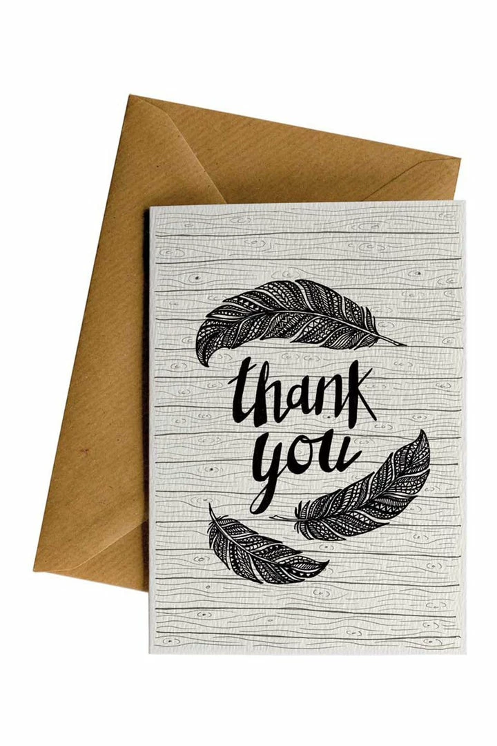 Little Difference Thank You Feathers Greeting Card Gifts For Her
