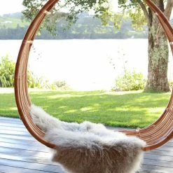 Home Lab Tibetan Lamb Fur Rug Fawn 60 X 90cm