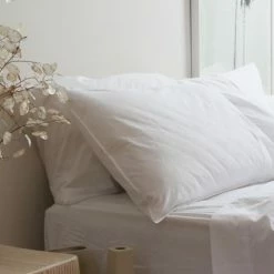 Home Lab 100% Stonewashed Cotton Sheet Set King White Cushion, Throws & Linen