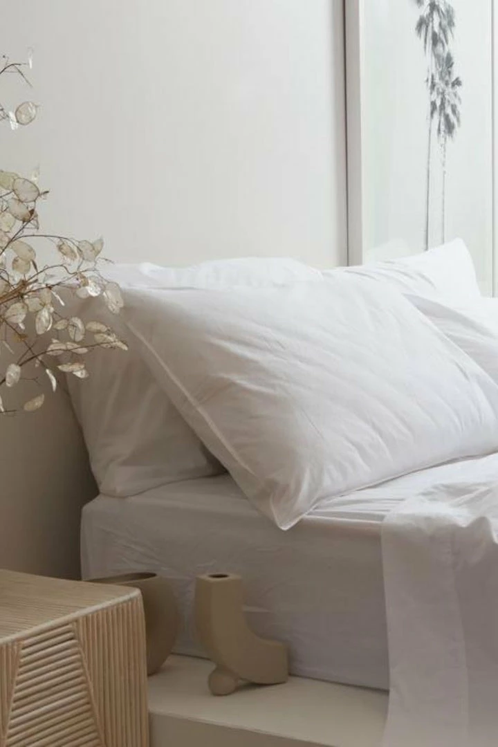 Home Lab 100% Stonewashed Cotton Sheet Set King White Cushion, Throws & Linen