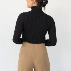 Among The Brave Phenomenal Black Rib Knit Turtleneck