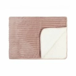 Kerridge Cord Sherpa Misty Rose Throw