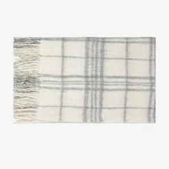 Kerridge Bliss Winter White And Grey Bumble Throw Cushion, Throws & Linen