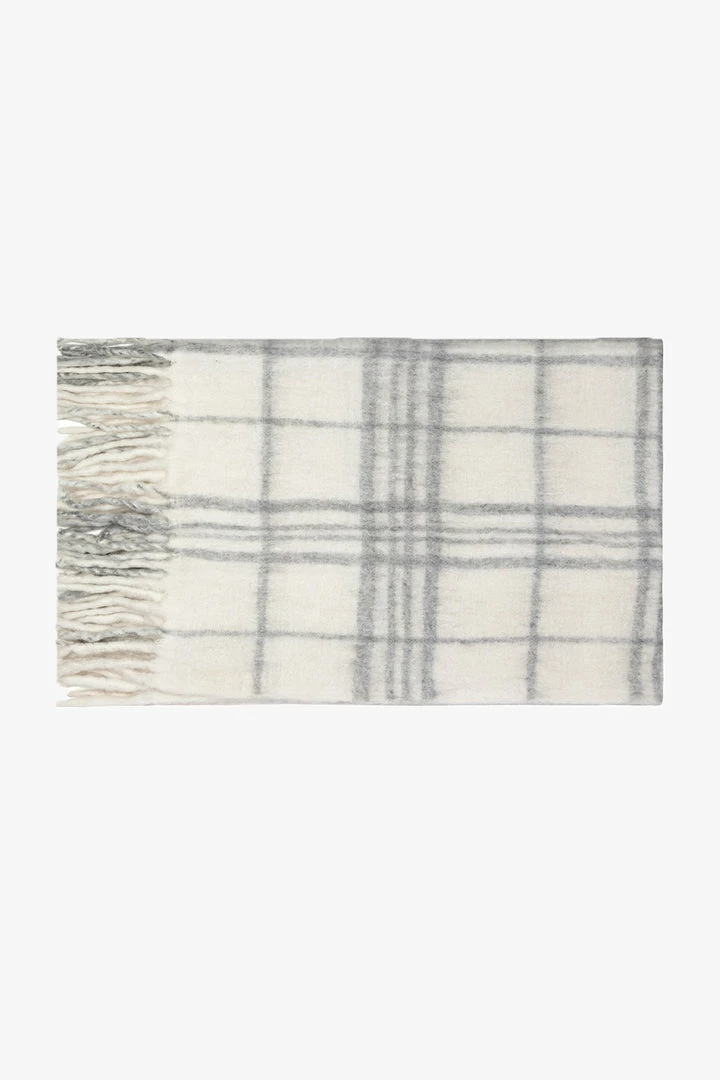 Kerridge Bliss Winter White And Grey Bumble Throw Cushion, Throws & Linen