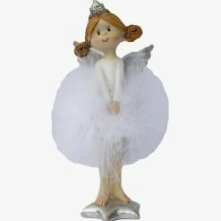 Alison's Acquisitions Star Princess Medium White 18cm Christmas Decorations