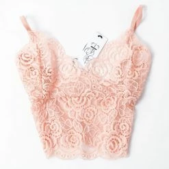 Queen Of The Foxes Strappy Apricot Lace Bralette