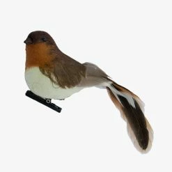 Alison's Acquisitions Baby Robin Brown With Clip Christmas Decorations