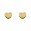 Linda Tahija Micro Heart 14k Gold Plate Stud Earrings
