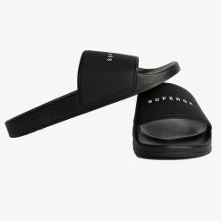 Accessories 1908 Black Superga Logo Slides