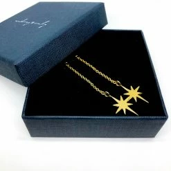 Audrey Loves Ruby Starburst Drop Earrings