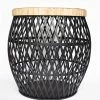 Robert Mark Diona Small Black Rattan Table Furniture
