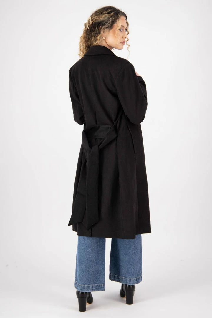 Drama The Label Money Black Long Coat