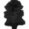 Mulberi Meru Tibetan Black Lamb Skin 60x90cm Cushion, Throws & Linen