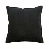 Mulberi Flaxmill Linen Cushion With Feather Inner Black 50x50cm Cushion, Throws & Linen