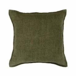 Mulberi Flaxmill Linen Winter Moss Cushion 50x50cm
