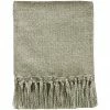 Mulberi Rhapsody Acrylic Brushed Muted Sage Throw 130x150cm Cushion, Throws & Linen