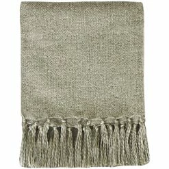 Mulberi Rhapsody Acrylic Brushed Muted Sage Throw 130x150cm Cushion, Throws & Linen