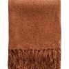 Mulberi Cushion, Throws & Linen Serenade Acrylic Throw Rust 125x150cm