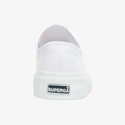 Superga 2630 Stripe White Canvas Sneakers