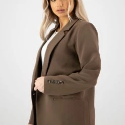 Ivy + Jack Mason Truffle Crepe Boyfriend Blazer