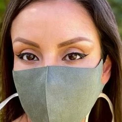 Queen Of The Foxes Accessories Tropical Olive Wine Face Masks Pack Of 3