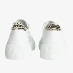 Superga 2822 Club 5 White With Faux Reptile Trim Sneaker Accessories