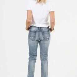 Cult Of Individuality Frankie Alter Ego Blue Boyfriend Light Destructed Denim Jeans Fashion