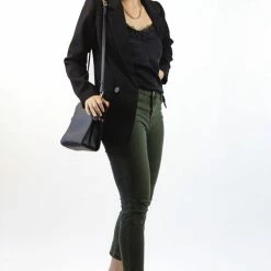 Among The Brave Harper Dark Khaki Knee Dart Denim Jean