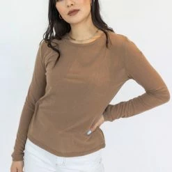 Ivy + Jack Faith Biscuit Mesh Crew Top Fashion