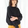 ReCreate Signal Elastic Waist Batwing Black Jumper