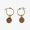 Flo Gives Back 15% To Women In Need Coin Sleeper Earrings Gold Accessories