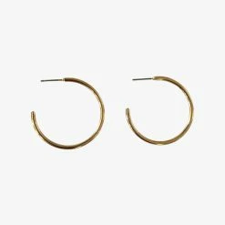 Flo Gives Back 15% To Women In Need Accessories Classic Thin Hoop Earrings Gold