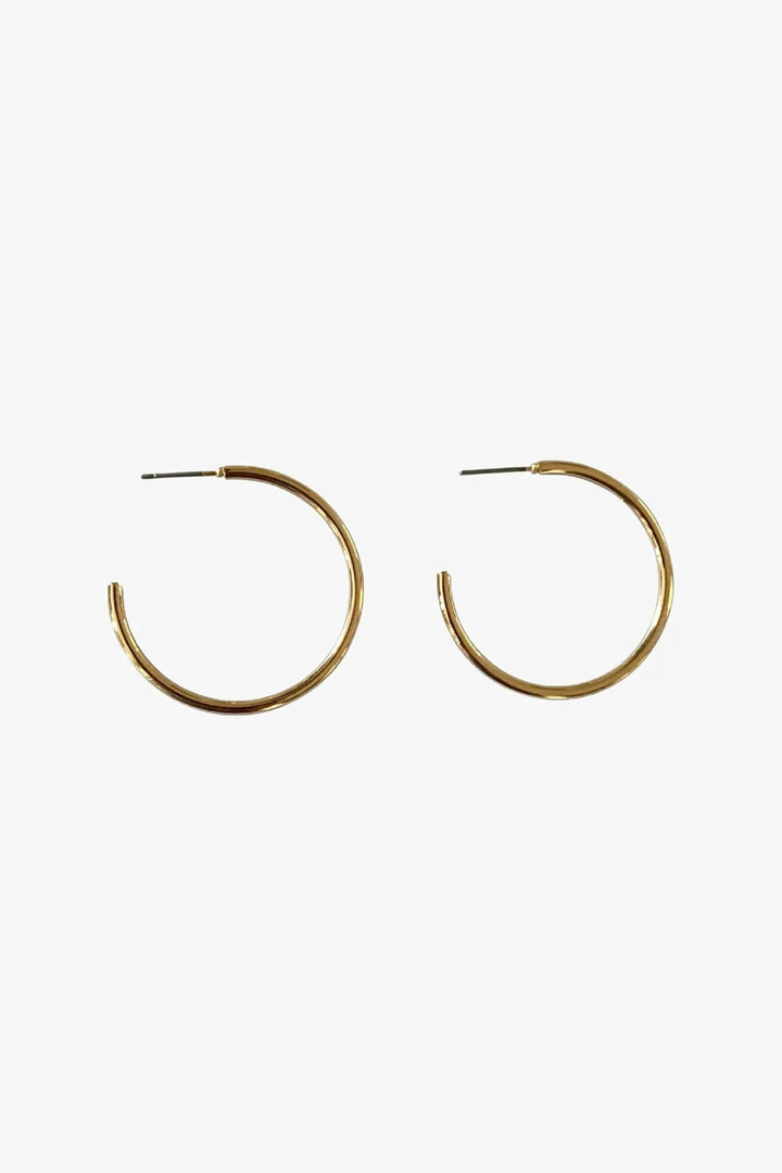 Flo Gives Back 15% To Women In Need Accessories Classic Thin Hoop Earrings Gold