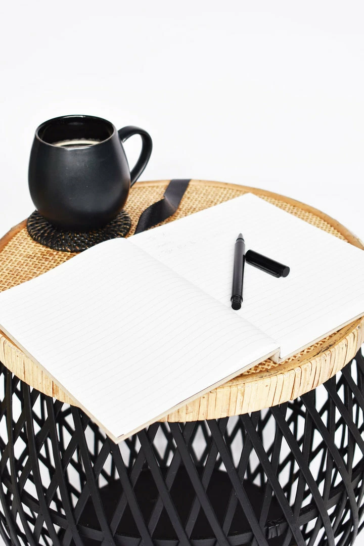 Robert Mark Diona Small Black Rattan Table Furniture