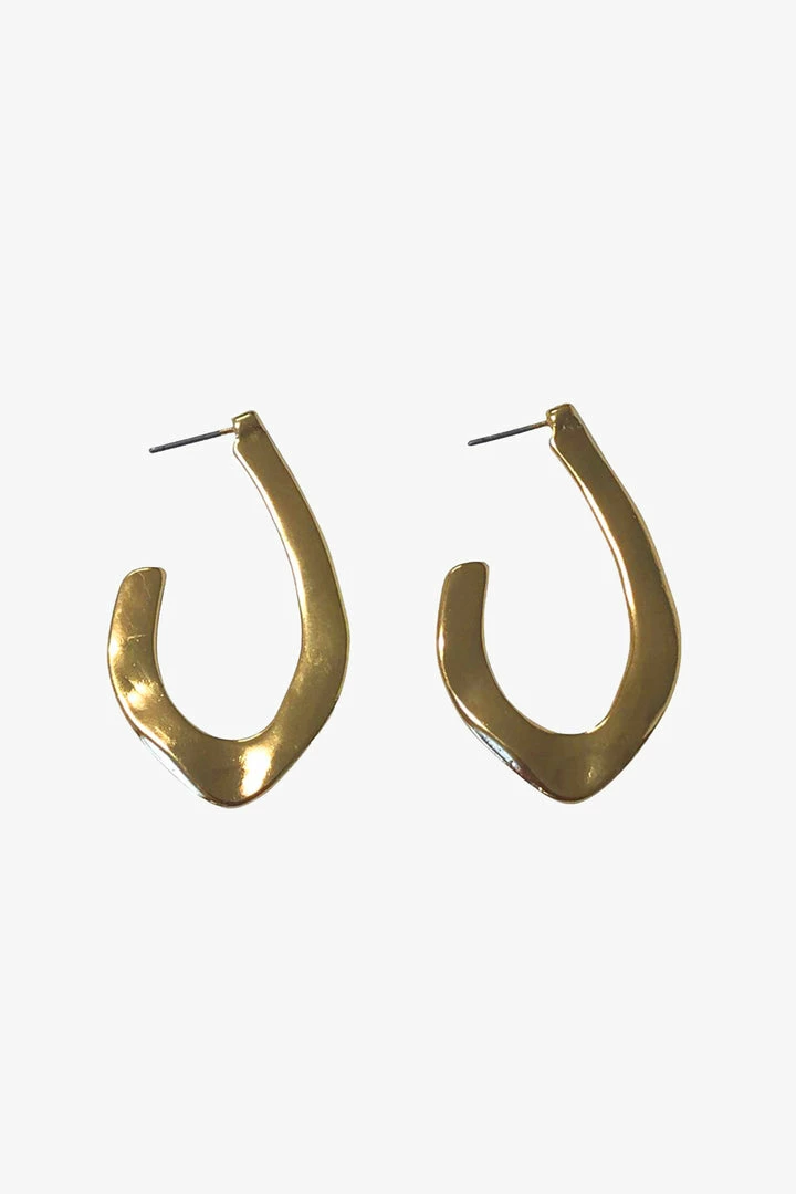 Flo Gives Back 15% To Women In Need Accessories Gold Hooked Earrings