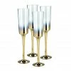 Nel Lusso Cariso Metallic Gold Champagne Flute