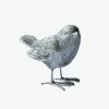 Alison's Acquisitions Sparrow Standing Large Silver 7cm Christmas Decorations