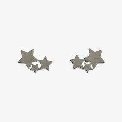 Flo Gives Back Star Cluster Stud Earrings Rhodium