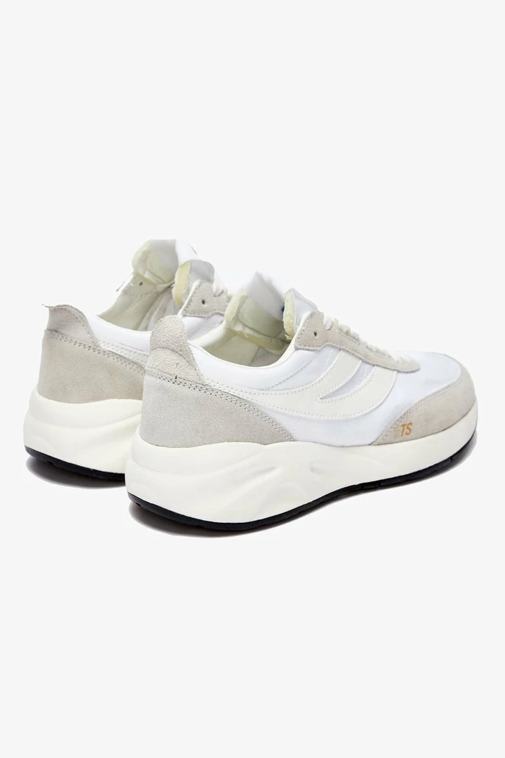 Superga 4089 White 9TS Recycled Nylon Suede Trim Trainers Suit Separates