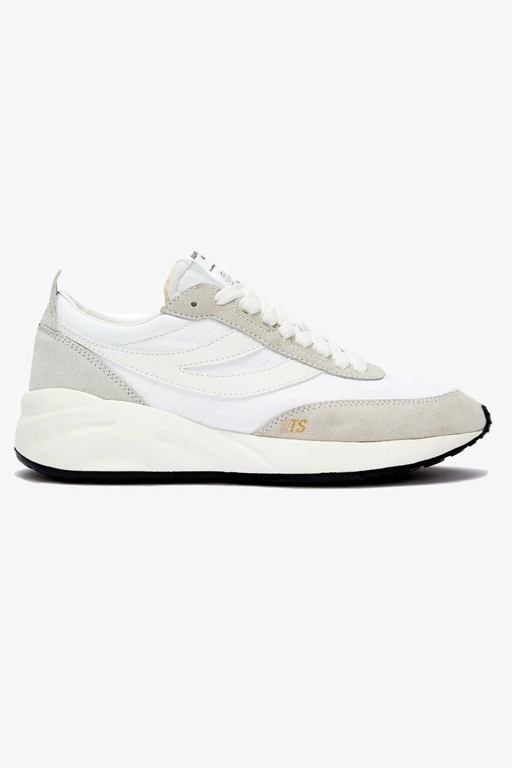 Superga 4089 White 9TS Recycled Nylon Suede Trim Trainers Suit Separates
