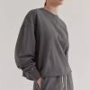 Assembly Label Fashion Jorja Washed Graphite Cropped Sweat