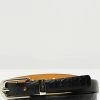 Loop Leather Chico Croc 15mm Black Leather Belt With Silver Buckle