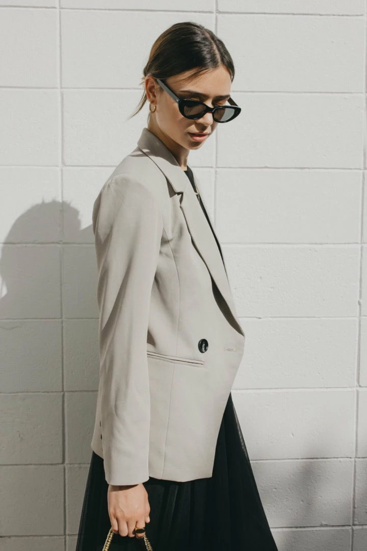 Ivy + Jack Harper Stone Textured Double Breasted Blazer Fashion