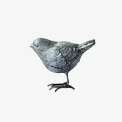 Alison's Acquisitions Sparrow Standing Small Silver 6cm Christmas Decorations