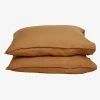 Home Lab Cushion, Throws & Linen 100% French Linen Pillowcase Pair Ginger
