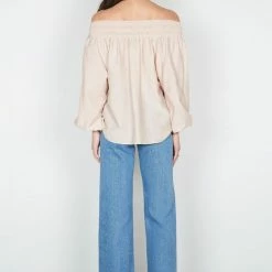 Esmaee Tanana Natural Button Down LS Blouse