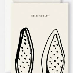 Father Rabbit Welcome Baby Card Support Local Gifts